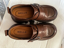 百丽（Belle）张凌赫推荐黑巧乐福鞋女商场英伦风牛皮厚底小皮鞋E1Z1DAM6预售 棕色 40 实拍图