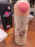 富光儿童水杯316保温杯大容量杯子小学生礼物专用安全锁扣直饮吸管杯 蓬蓬兔粉IP款400ml 实拍图