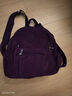 双星双肩包女士背包百搭尼龙牛津布妈咪户外出行旅游小背包 紫色 实拍图