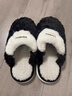 安尚芬  棉拖鞋男士秋冬家居休闲舒适防滑保暖地板月子情侣拖鞋女 黑色 42-43 适合41-42 实拍图