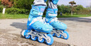 乐秀（ROADSHOW）轮滑鞋儿童溜冰滑冰鞋可调男女童专业轮滑鞋6-12岁初学RX1S滑轮鞋 【锁轮款】蓝色单鞋送礼包 L 大码(36-39适合8岁+) 实拍图