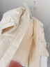 森马（Semir）羽绒服女中长款大毛领连帽显瘦2024冬新款工装风防风保暖外套 奶白（白鸭绒）10501 XS 实拍图
