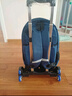 猫猫吉祥（Mao Mao Ji Xiang）大容量初中学生小学生拉杆书包3-5-6-9年级男孩手拉箱三轮爬楼梯 蓝色（6轮可爬楼梯） 实拍图
