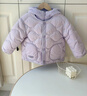 巴拉巴拉童装儿童羽绒服冬男童女童宝宝外套摇粒绒两件套时尚撞色 粉紫70029 白鸭绒 140 cm 实拍图