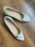 红蜻蜓【牛皮女鞋】夏季单鞋尖头高跟鞋女透气皮鞋浅口船鞋舒适职业女鞋 米白【四季款单鞋】WFB233882 37 实拍图