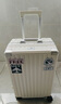 漫游轻音行李箱铝框PC拉杆箱大容量旅行箱包登机箱密码箱子男女 贝壳白 22英寸 45万+销量 实拍图