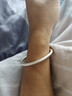 顺庆银楼古法银手镯哑光9999足银男女传承镯子饰品闭口素圈手镯送女友 古法银镯30克-57mm配证书 实拍图