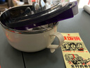 不锈钢泡面碗学生宿舍沥水带盖方便面碗防烫汤碗大容量饭盒 1100ML【铁饭碗】+餐具 实拍图