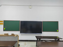 富鑫通树脂绿板教学黑板教室粉笔磁性白板木框多媒体一体机推拉智慧黑板升降式五线谱学校专用教学写字板 树脂绿板（木框） 100*150cm 实拍图