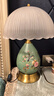 优丽美家欧式台灯卧室床头灯创意床头柜装饰台灯房间温馨浪漫田园风结婚灯 绿色花鸟（按键款） 实拍图