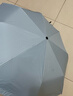 SAIVEINA赛维纳太阳伞防晒防紫外线遮阳伞女三折黑胶晴雨两用伞折叠五折伞 三折款-浅蓝（雾面手柄） 实拍图