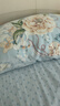 富安娜家纺 圣之花床上四件套纯棉床品套件双人床单被套 【40支斜纹】圣之花-海蓝音 1.8米床 床单款 （被套230*229cm） 实拍图