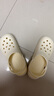 名创优品（MINISO）洞洞鞋女男夏季外穿沙滩凉鞋防滑厚底踩屎感包头凉拖鞋骨白38-39 实拍图