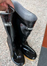 回力雨鞋女时尚户外下雨天防水雨靴水鞋耐磨胶鞋6813黑色高筒39 实拍图