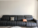 知恩政府补贴智能电动功能沙发客厅现代简约零靠墙钢琴键真皮翘腿沙发 【单电机】2.4米三位 手动调节头枕 实拍图