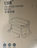日康（rikang）泡澡桶 儿童折叠浴桶婴儿洗澡盆 宝宝洗澡桶赠浴凳 X1026-2 实拍图