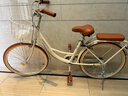 飞鸽（FLYING PIGEON）自行车成人通勤车自行车学生单车成人自行车通勤自行车女士自行车 标配奶油米|单速|辐条轮+礼包 24寸适合150-170cm 实拍图