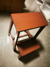 木马人实木折叠家用梯凳子踏步阶梯登高凳踏脚换鞋矮凳梯椅踏板楼梯爬梯 【翻转收纳】二层-咖啡色 实拍图