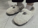 猫力包根棉拖鞋男士冬季新款室内家居保暖包跟毛绒踩屎感情侣棉鞋男款 灰色 42-43 正码【内长265MM】 实拍图