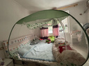 富安娜 家用蚊帐 防摔蒙古包蚊帐 三开门 1.8x2米床 绿色 【免安装】 实拍图