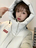 鸭鸭（YAYA）孙颖莎同款羽绒服女士短款2025冬季新款情侣保暖防寒加厚外套男HY 星空黑色 XL 180 实拍图