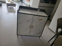 唯旺 岩板餐边柜简约现代茶水柜客厅储物柜厨房收纳柜子家用轻奢边柜 岩板鱼肚白长80宽40 实拍图
