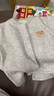 拉比秋冬儿童外套不倒绒全开男女童装保暖婴儿棒球服宝宝外衣 花灰色 100 cm 实拍图