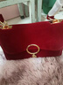 AVALEA SONG新年礼物开运红包包女包斜挎包红色新娘结婚包伴娘包秀禾服手提包 红色 送丝巾 女生生日礼物实用送女友送老婆 实拍图