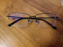依视路（ESSILOR） 钻晶系列防蓝光耐磨高清镜片近视光学定制眼镜男女商务时尚镜框 钛+金属-半框-4017BK-黑色 镜框+A4 1.60依视路非球面现片 实拍图