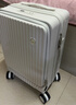 翰采大容量行李箱可上飞机前开盖登机箱小型密码箱旅行箱拉杆箱皮箱 双隔离侧开口【明日达/送上门】奶白色 20英寸 【可登机】较小日常不推荐 实拍图