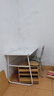 舒客艺家电脑桌台式书桌家用卧室学习桌学生学习桌小户型工作台转角书桌 奶油白+白架【100*60】 实拍图