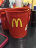 ins风美式复古笔筒卡通个性高颜值学生桌面办公室大容量可爱简约收纳桶 复古红+M字母贴纸 实拍图