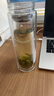 【⭐京东物流配送】高硼硅双层玻璃杯大容量泡茶杯水杯子茶水分离 【双层加厚】茶杯 350ml 1只 实拍图