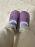 安尚芬户外穿防水棉拖鞋女士厚底秋冬季防滑加绒保暖情侣懒人棉鞋男士 深紫 38-39 适合37-38 实拍图