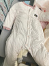婧麒（JOYNCLEON）婴儿连体衣新生儿衣服秋冬保暖夹棉哈衣满月宝宝内衣纯棉连体衣 小树粉【优选精梳棉】 90cm 实拍图