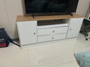宜造（YIZAO）电视柜简约现代落地客厅家用小户型电视机柜北欧卧室边柜电视机柜 【四门款】白+橡木色120cm 实拍图