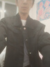 秋冬季牛仔外套男宽松大码休闲百搭牛仔衣港风潮牌工装夹克男外穿 8001-黑色 主图款 L  建议110-130斤 实拍图