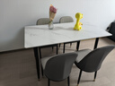 全品屋岩板餐桌家用4-6人小户型桌椅组合长方形现代简约吧台吃饭大桌子 【27MM厚】哑光雪山白 送货入户 130cm 【宽70CM】一桌四椅 实拍图
