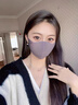 斐卡薇高颜值保暖口罩女秋冬季防风防寒时尚3d立体户外骑行面罩护眼角 3只装【黑色+灰色+咖色】 实拍图