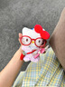 迪士尼正版厨师helloKitty包包挂件钥匙扣眼镜哈喽kt猫玩偶公仔女生礼物 粉色喵咪睡衣套装kitty【正版】 实拍图