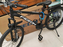 飞鸽（FLYING PIGEON）山地自行车成人男女变速山地车青少年中小学生车越野户外骑行单车 【铝合金】G8002代-辐条轮-黑色 24寸轮组（适合145-170cm） 24速标准版 实拍图