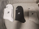 特步袜子男防滑减震跑步袜吸汗透气中筒款专业运动男袜抗菌防臭耐磨 黑白灰【升级款防滑跑步袜】3双 均码 实拍图