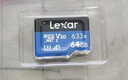 雷克沙（Lexar）tf卡 4K运动相机大疆无人机内存卡gopro手机存储卡MicroSD卡 64G 633x 读100MB 写20MB TF卡 实拍图