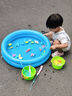 马丁兄弟钓鱼玩具钓鱼池儿童带磁性可装水钓鱼台充气池捞鱼玩具50件套 实拍图