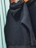 马登工装 美式休闲重磅摇粒绒卫衣连帽百搭加厚抓绒套头衫男秋季 黑色（无魔术贴） S 实拍图
