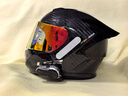 LS2碳纤维摩托车头盔男女机车赛车四季通用全盔四季防雾大尾翼FF801 6K单镜片-碳纤大尾翼款-亮黑 XL（建议57-58头围） 实拍图