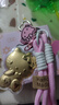 热卖黄金helloKitty猫手机挂绳钥匙扣足金20mgKt猫包包汽车挂件 KT猫粉绳挂件+礼盒礼袋+证书 实拍图