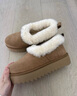 UGG秋季女士茸茸毛鞋领厚底懒人毛毛鞋 1166733CHE|栗色 41 实拍图