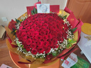 琐拉鲜花速递玫瑰花束求婚生日礼物送女友全国同城花店配送 99朵红玫瑰花束—大气款 实拍图