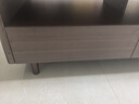 全友家居胡桃木色新中式茶几电视柜组合钢化玻璃实木脚客厅柜子家具 钢化玻璃|茶几+电视柜 实拍图